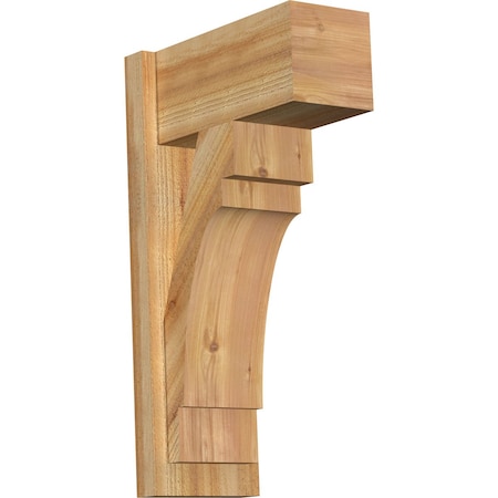 Ekena Millwork Merced Block Rough Sawn Outlooker, Western Red Cedar, 8"W x 16"D x 28"H OUT08X16X28MRC05RWR
